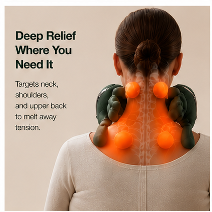 WelloPulse 4 PRO – Neck & Shoulder Massager with Heat Therapy